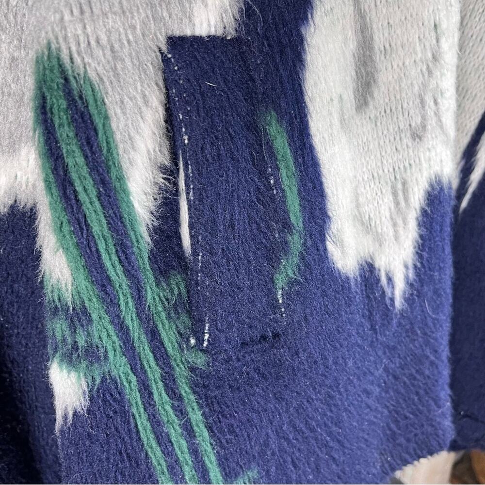 Aguilas 90s Y2K Artesanias Sweater Jacket Tribal Ecuador Fuzzy Alpaca Indigenous - Picture 10 of 11